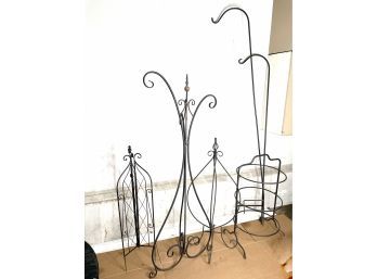 Metal Garden Hooks And Plant Stands