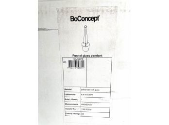 Boconcept Funnel Glass Looking Palisander Light * New In Box - Ceiling Mount