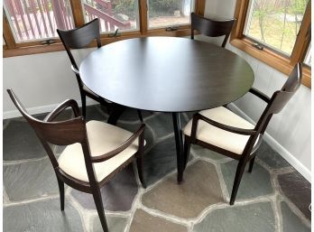 Bloomingdales Round Wood Table And Four Chairs