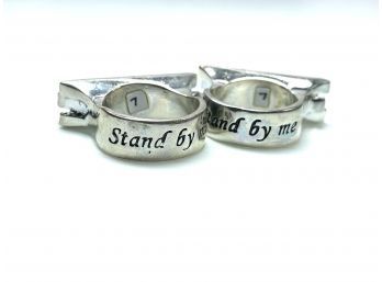 Stand By Me Friendship Rings Size 7 . Purple Gemstones.