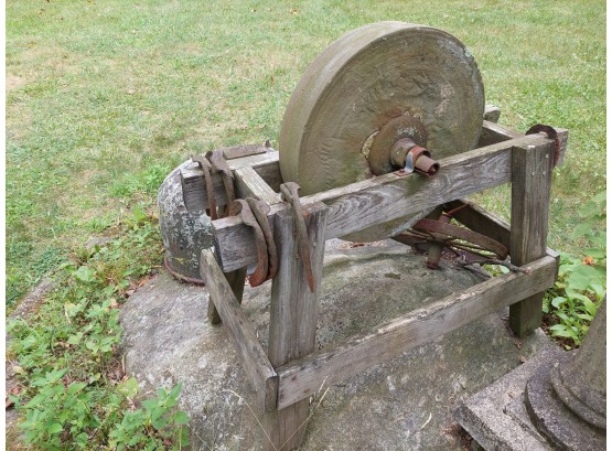 Antique Stone Grinding Wheel