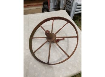 Antique Rusty Metal Wheel