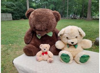 3 Stuffed Bears From Big To Small