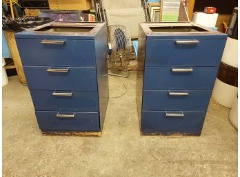 Pair Of Desk  Bases With Drawers