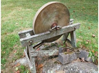 Antique Grinding Stone Wheel