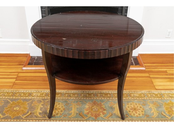 Barbara Barry For Baker Fluted-edge Round Entry Table