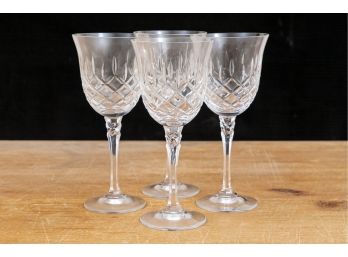 Set Of Four Waterford Style Wine Glasses