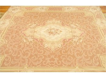 Hand-Knotted Aubusson  Rug, 7' 6' X  9' 2'
