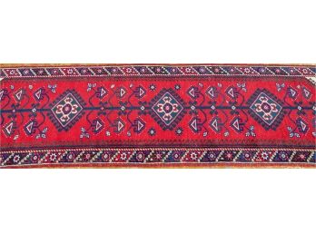 Hand-knotted Tribal Wool Runner, 2' 6 1/2' X 9' 4 1/2'