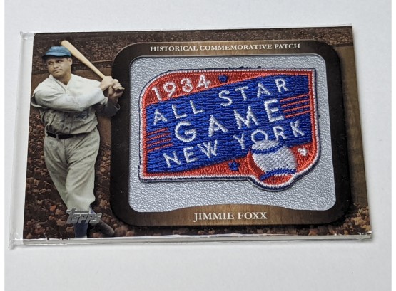 2009 Topps Jimmie Fox 1934 MLB All Star Game Patch