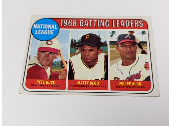 1968 Batting Leaders Card