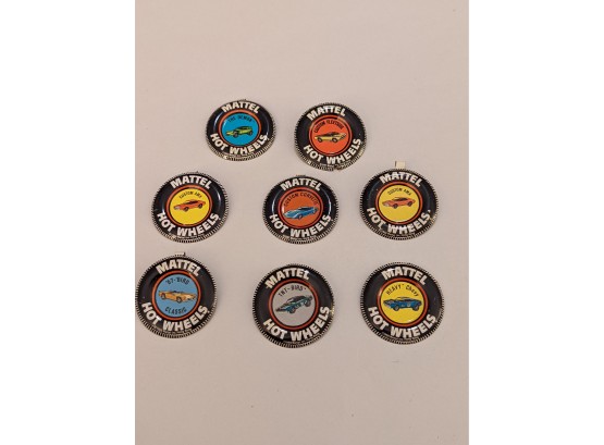 Hot Wheels Metal Button Lot Of 8