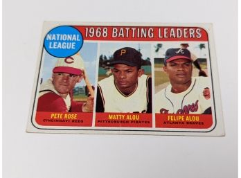 1968 Batting Leaders Card