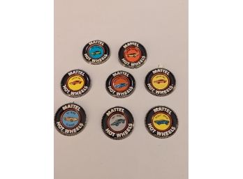 Hot Wheels Metal Button Lot Of 8
