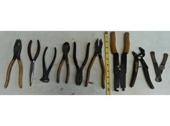 Mixed Lot Of Crimpers, Pliers And Cutters
