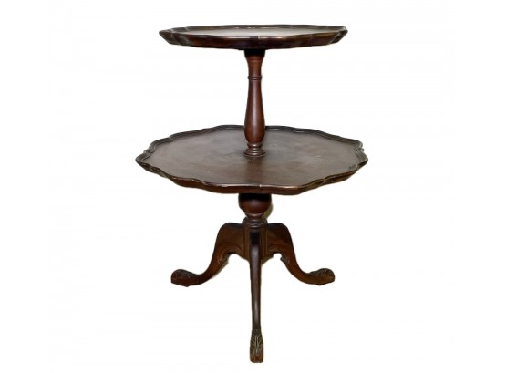 A Vintage Mahogany Dumbwaiter Table
