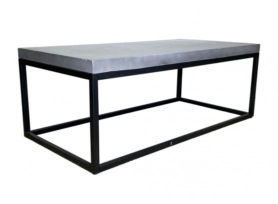 A Modern Concrete Top Coffee Table