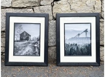 Farm Themed Black And White Photography - Framed