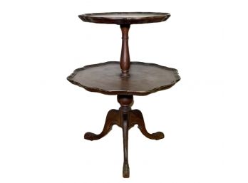 A Vintage Mahogany Dumbwaiter Table