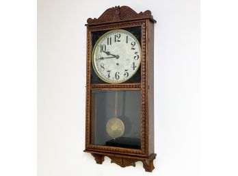 An Antique Regulator Wall Clock