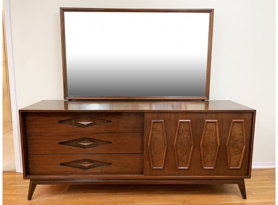 A Mid Century Modern Mirrored Dresser