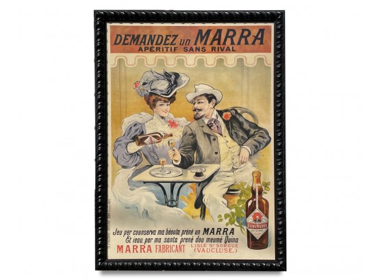 A Large Original Antique French Lithograph, Francisco Tamagno 'Quina Marra'