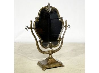 An Antique Bronze Vanity Mirror