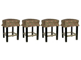 A Set Of 4 Counter Height Stools