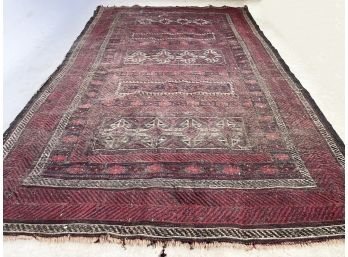 A Vintage Hand Knotted Pakistani Wool Runner