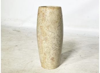 A Carved Travertine Vase
