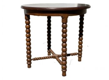 A Turned Leg Mahogany Side Table By Bauer International