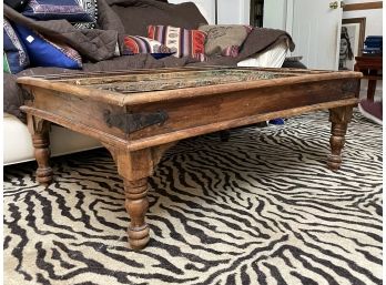 An Antique Exotic Hardwood Indian Shutter - Bespoke Coffee Table