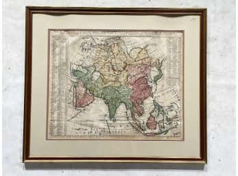 A Framed Antique French Map