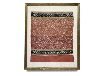 A Framed Antique Aboriginal Textile