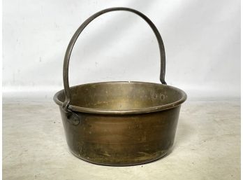 An Antique Brass Cache Pot