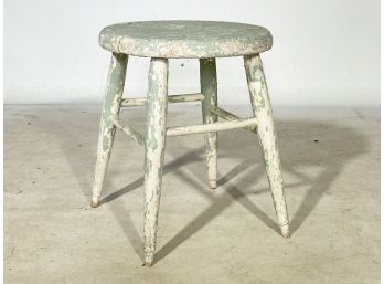 A Rustic Stool Or Plant Stand