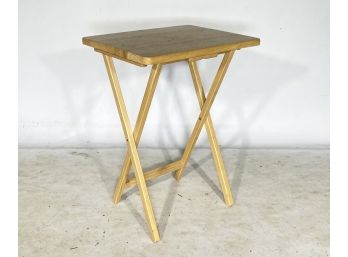 A Folding Wood TV Table