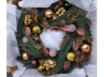 Large Vintage Frontgate Holiday Collection Christmas Wreath - Retail $395