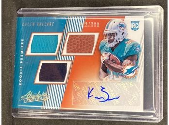 2018 Panini Absolute Rookie Premiere Dual Jersey/Ball Relic Autograph Card 302/399