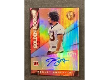 2019 Panini Gold Standard Rodney Anderson Golden Rookies Autograph Card 33/75