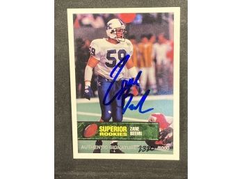 1994 Superior Rookies Zane Beehn Autograph Card 2320/6000