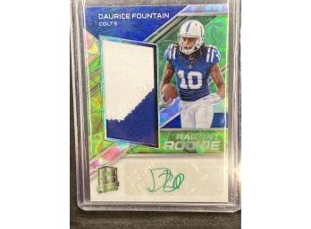 2018 Panini Spectra Radiant Rookie Daurice Fountain Jersey Patch/Autograph Card 05/50