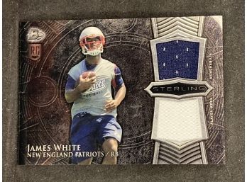 2014 Bowman Sterling James White Rookie Dual Jersey Relic Card
