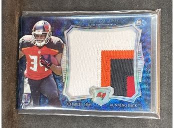 2014 Bowman Sterling Charles Sims Jumbo Rookie 4 Color Jersey Patch Card