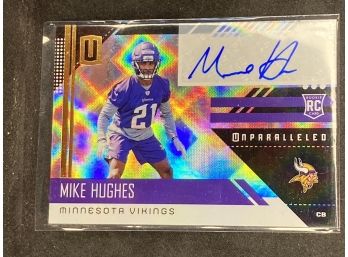 2018 Panini Unparalleled Mike Hughes Rookie Autograph Card