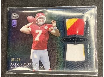 2014 Bowman Sterling Aaron Murray Rookie Dual Relic Patch Card 33/75