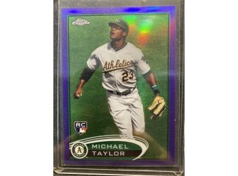 2012 Topps Chrome Purple Parallel Michael Taylor Rookie Refractor
