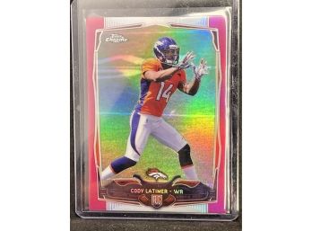 2014 Topps Chrome Cody Latimer Purple Parallel Rookie Card 223/399