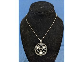 Marked 'AD 925' Pendant, Sterling SIlver And Moonstones (?) Celtic / Viking (?)