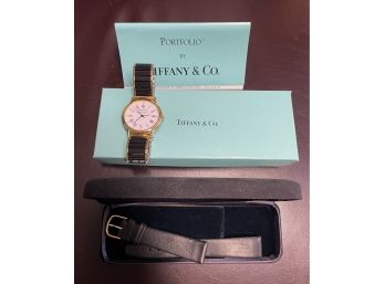 Tiffany & Co. Portfolio Wrist Watch In The Original Box With Paperwork